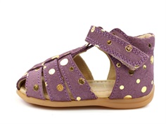 Pom Pom sandal purple gold dot med velcro